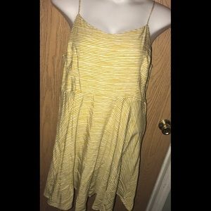 Yellow striped skater dress XXL - 0074